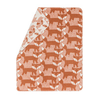 Brown Pack of Foxes Mila Bassinet Blanket