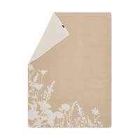 Beige Floral Silhouettes Silvretta Throw