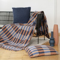 NAVY RECTANGLES NOVA THROW