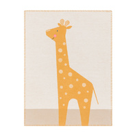 Off White Giraffe with Embroidery Lili Bassinet Blanket