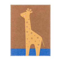 Brown Giraffe with Embroidery Lili Bassinet Blanket