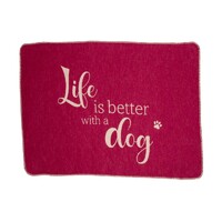 PINK LIFE IS BETTER WITH A DOG PET BLANKET 70 X 90 CM