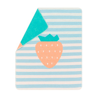 Light Blue Strawberry Juwel Bassinet Blanket