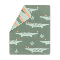 Green Crocodiles Allover Juwel Bassinet Blanket