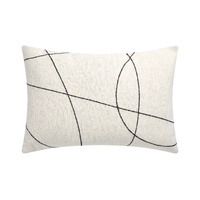 Off White Fine Lines Crossed Nova Cushion 40 x 60 cm