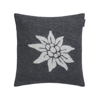 Charcoal Edelweiss Cushion 40 X 40 cm