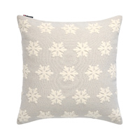 Grey Snowflake Cushion 50 X 50 cm