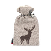 Brown Centered Deer Hot Water Bottle & Cover 