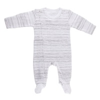 GREY SCRIBBLE ONESIE ZIP NEWBORN (0000)