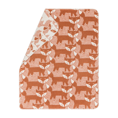 Brown Pack of Foxes Mila Bassinet Blanket