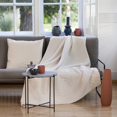 CREAM ZEN GARDEN RIGA THROW