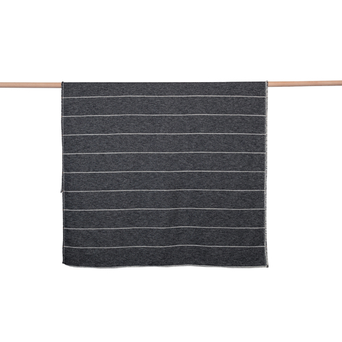 GREY STRIPES STRUCTURED LUCA THROW