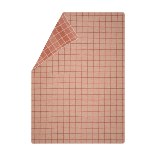 Terracotta Simple Checks Silvretta Throw