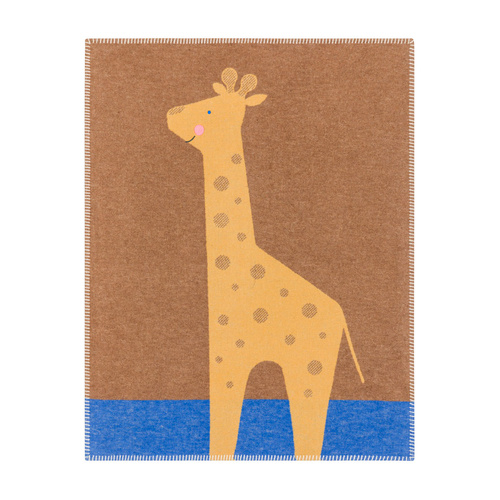 Brown Giraffe with Embroidery Lili Bassinet Blanket