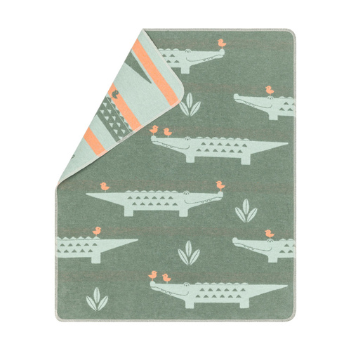 Green Crocodiles Allover Juwel Bassinet Blanket