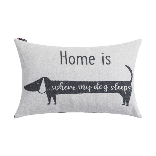 Grey Home is Where My Dog Sleeps Cushion 40 x 60 cm