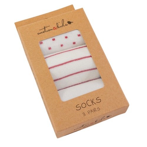 Red Dots & Stripes Socks 3 Pack