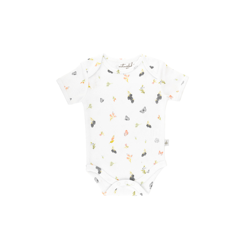 BERRIES & BUTTERFLIES ORGANIC COTTON SHORT SLEEVE BODYSUIT