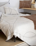 Off White Fine Lines Crossed Savona Throw