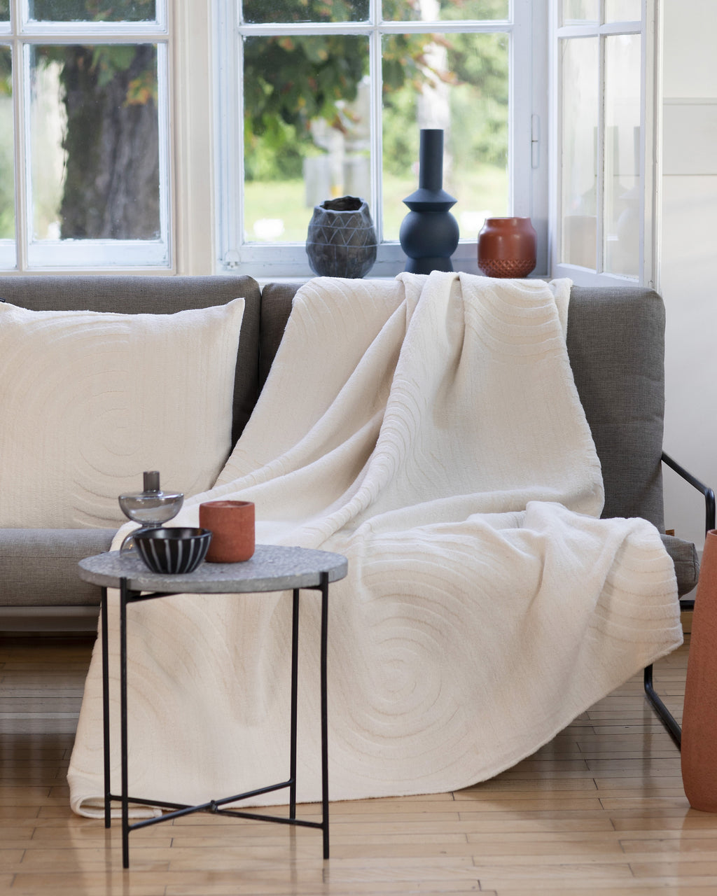 Cream Zen Garden Riga Throw