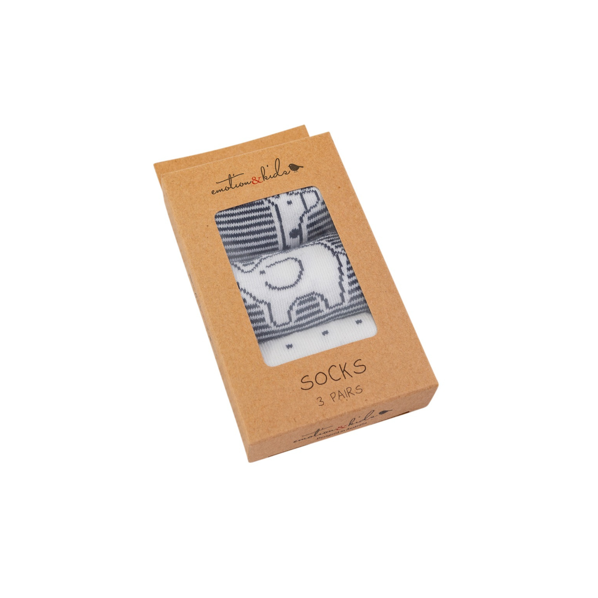 Navy & White Safari Socks - 3 Pack