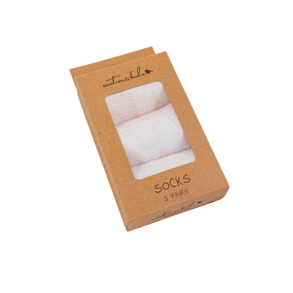 Pink Safari Socks - 3 Pack