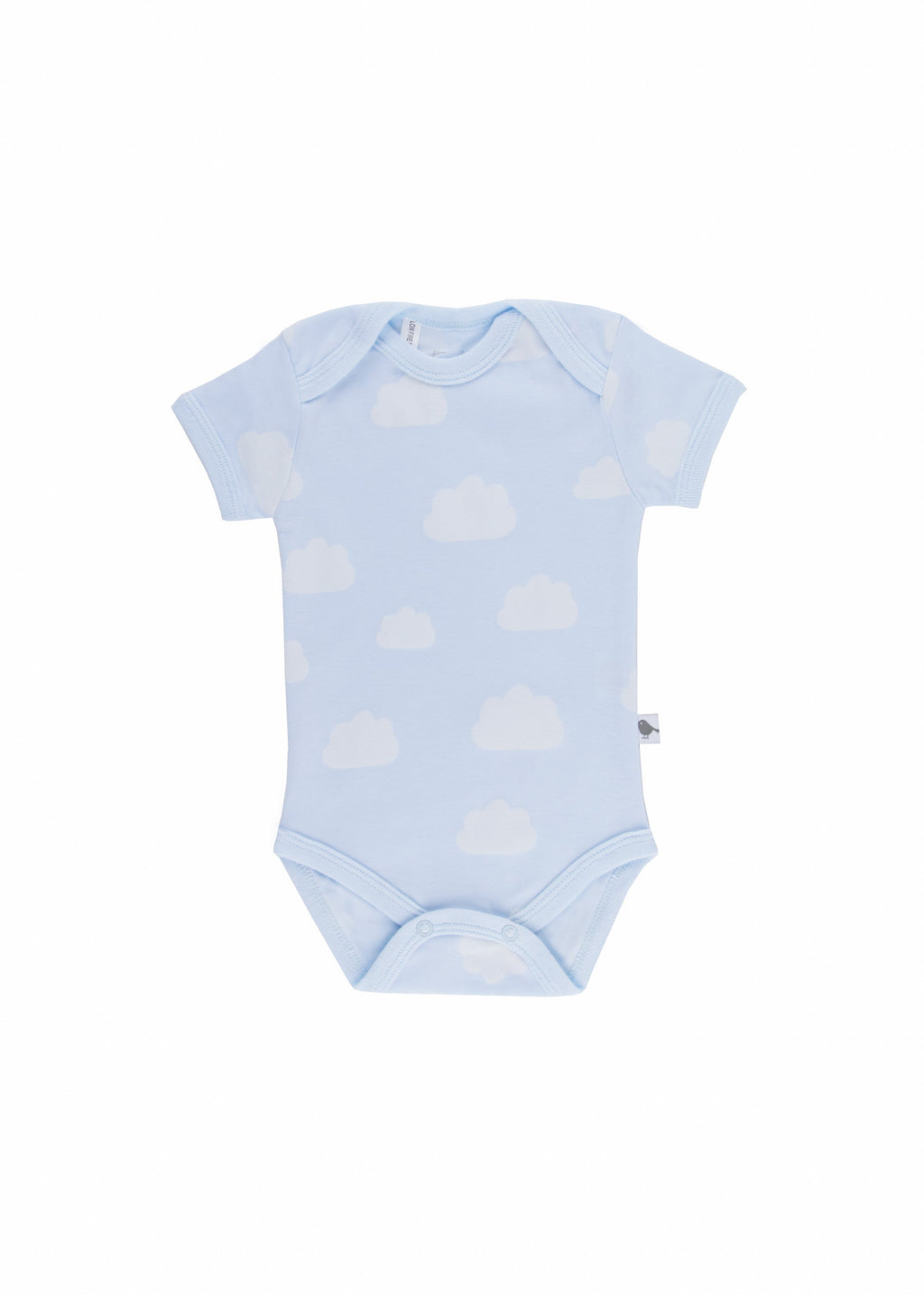 Pale Blue Clouds Short Sleeve Bodysuit