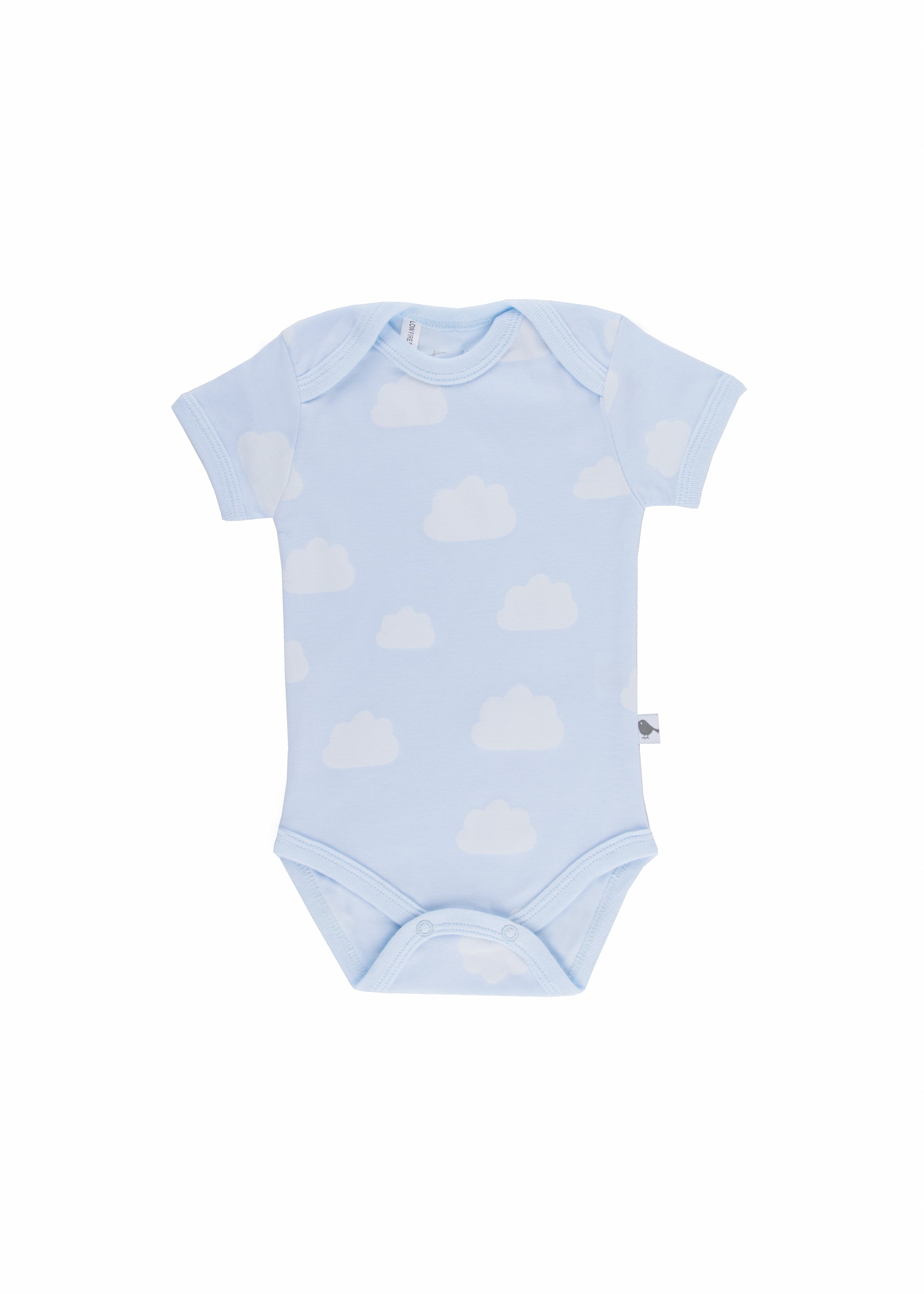 Pale Blue Clouds Short Sleeve Bodysuit