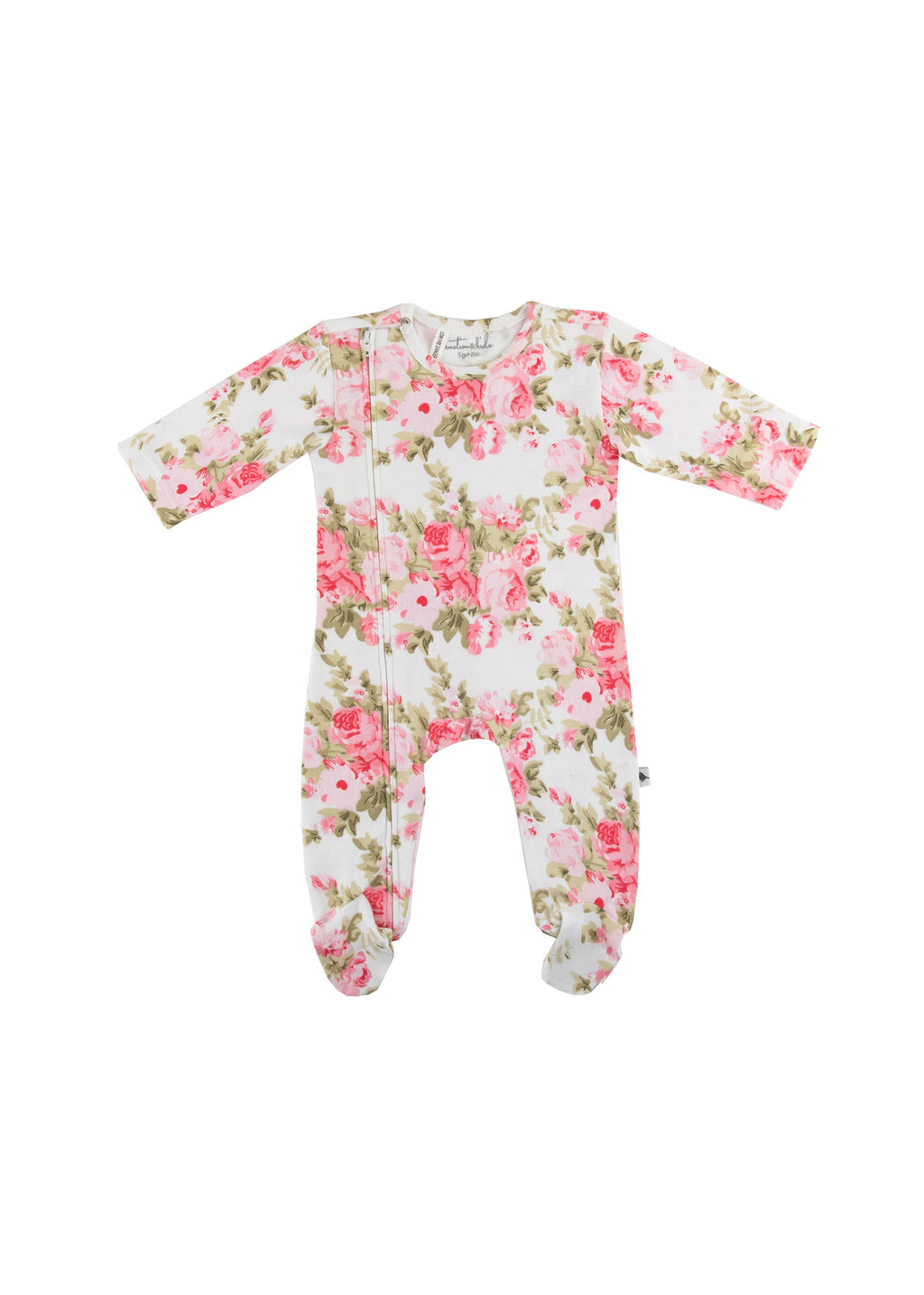 Peony Rose Zip & Footed Outfit