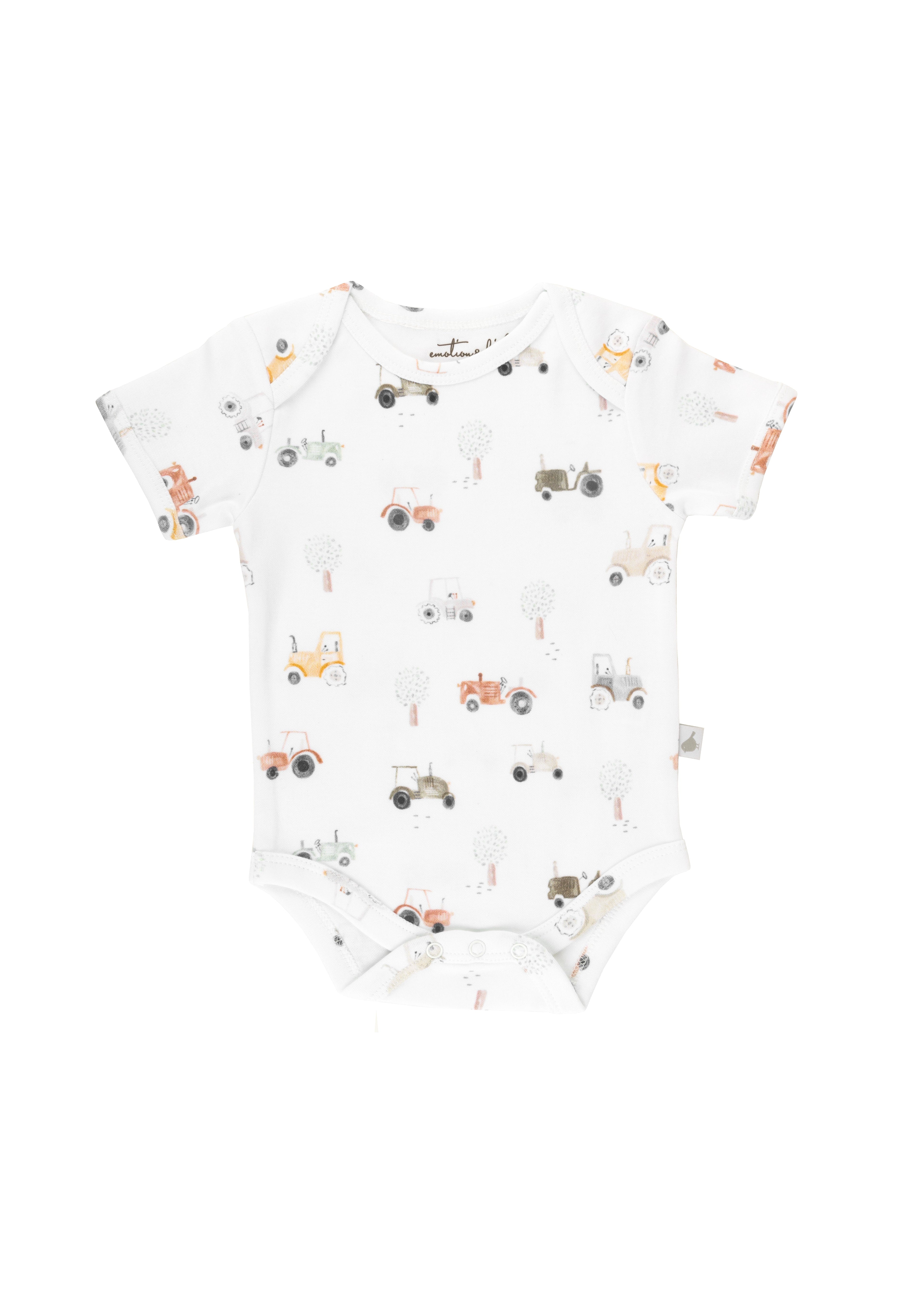Tractor Organic Cotton Short Sleeve Bodysuit