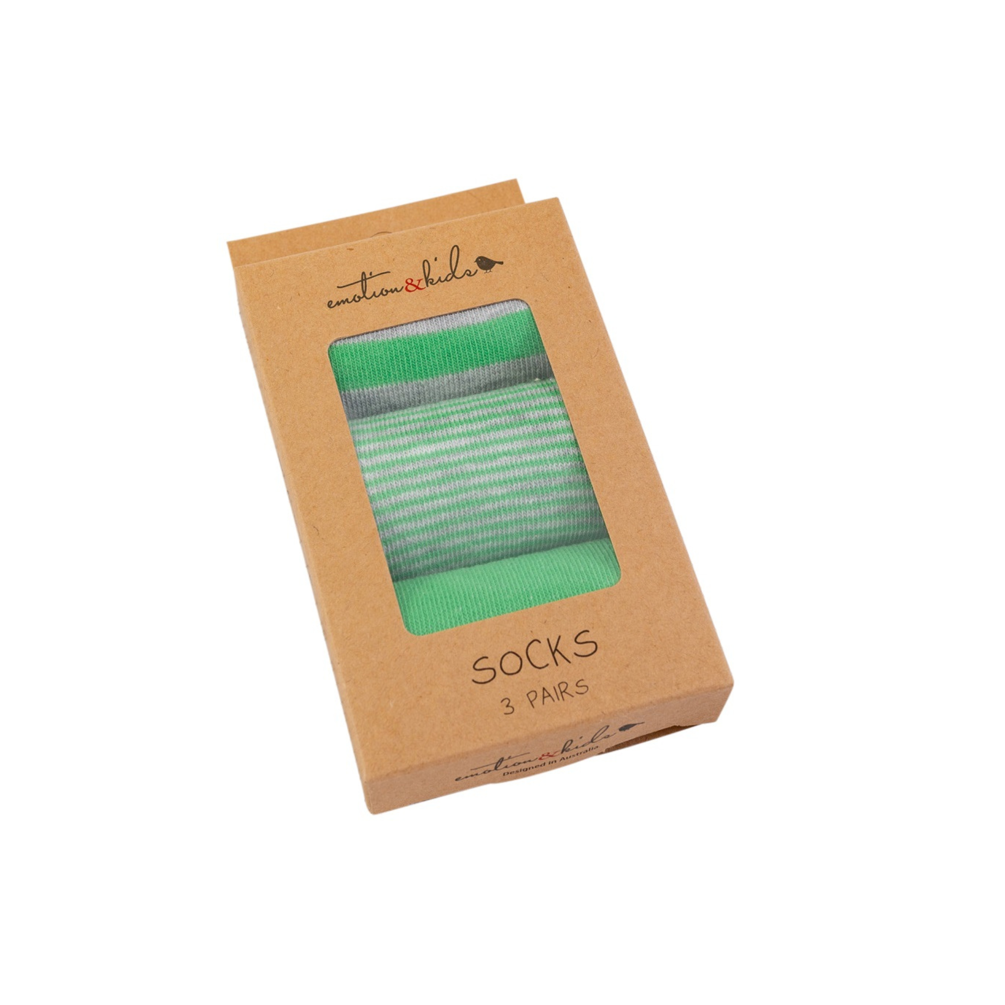 Green & Grey Socks - 3 Pack