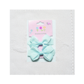 Blue Plain Large Bow Hair Clips | Pair