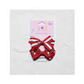 Red Stripe & Spot Large Bow Hair Clips | 2 Pack
