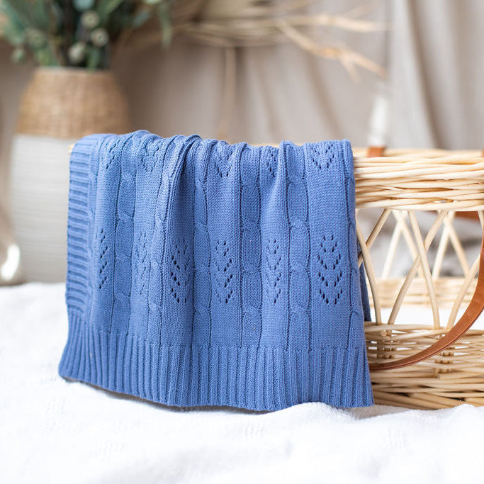 Denim Fern Bassinet Blanket