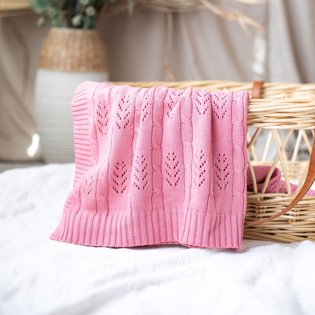 Blush Fern Bassinet Blanket