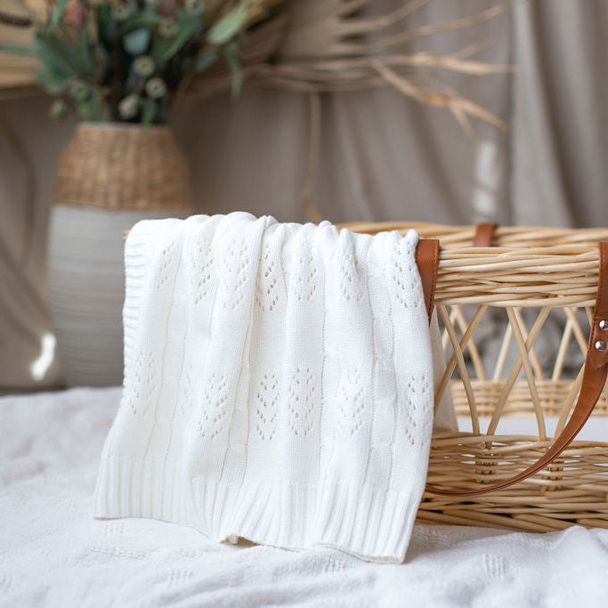 Cream Fern Bassinet Blanket