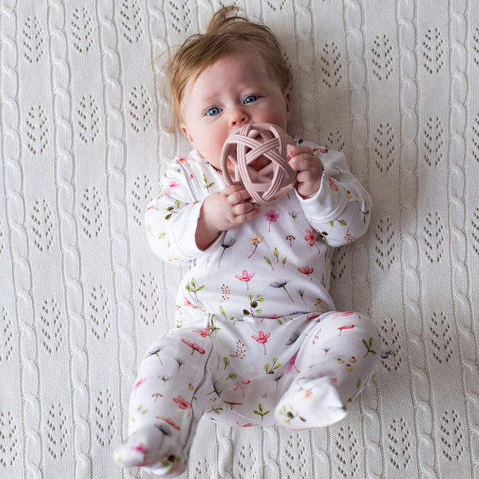 Dusty Pink Sensory Teething Ball