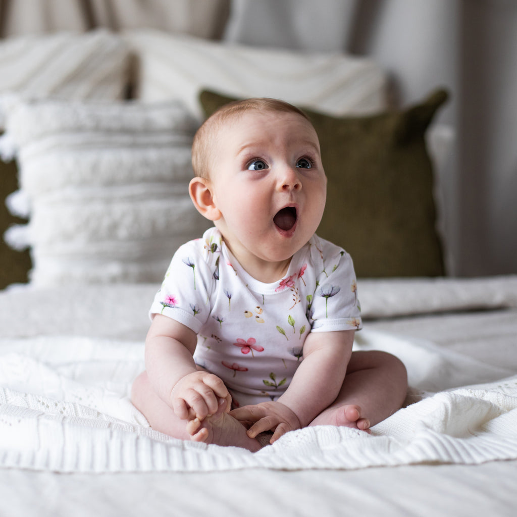 Fleur Organic Cotton Short Sleeve Bodysuit