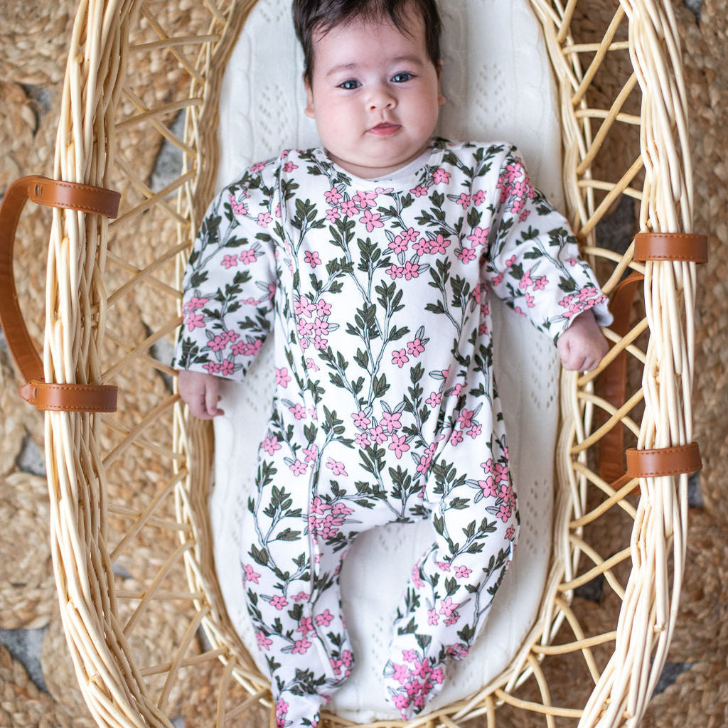 Messy Wildflowers Zip & Footed Outfit