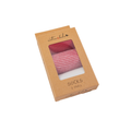 Red Fine Stripe Socks - 3  Pack