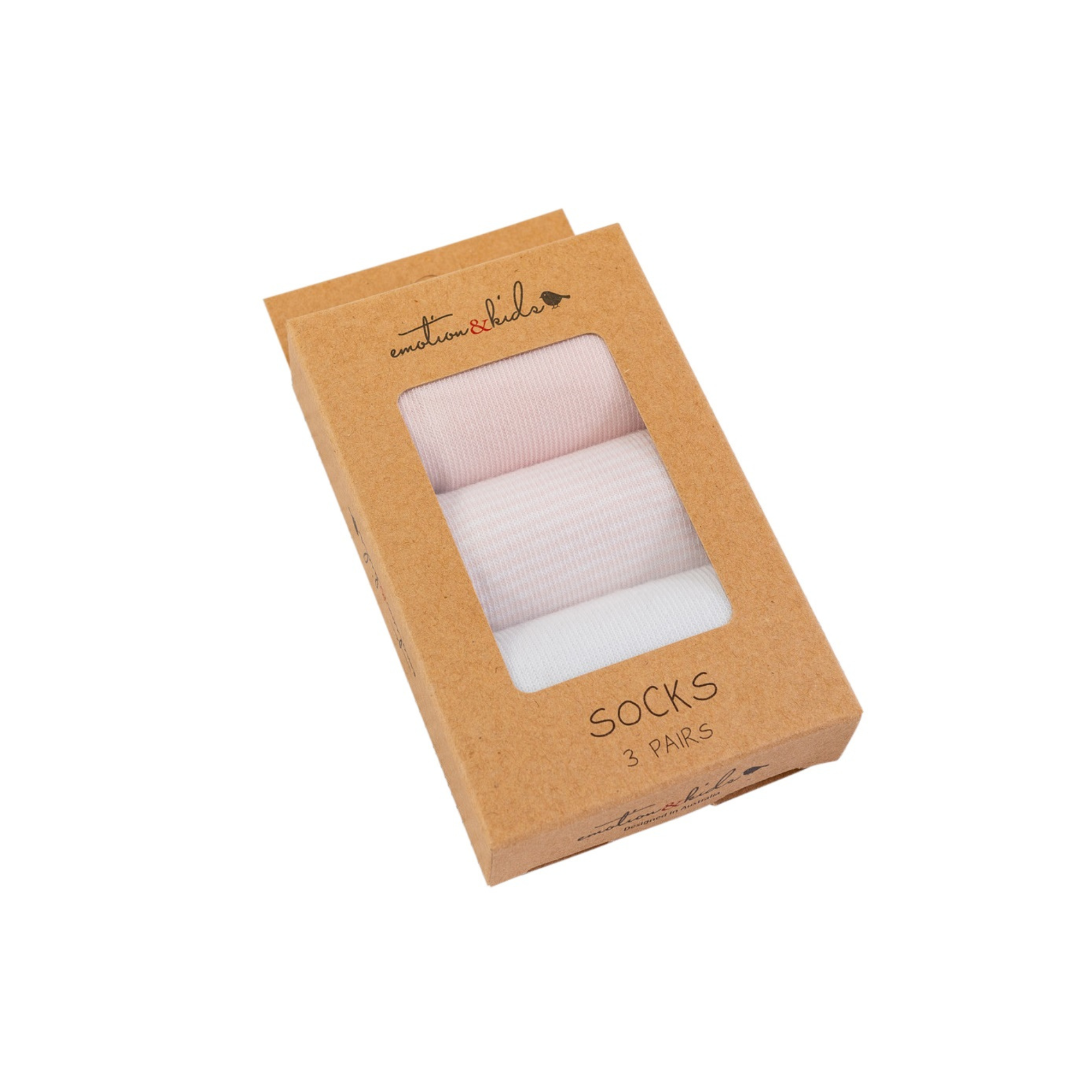 Pink Fine Stripe Socks - 3 Pack
