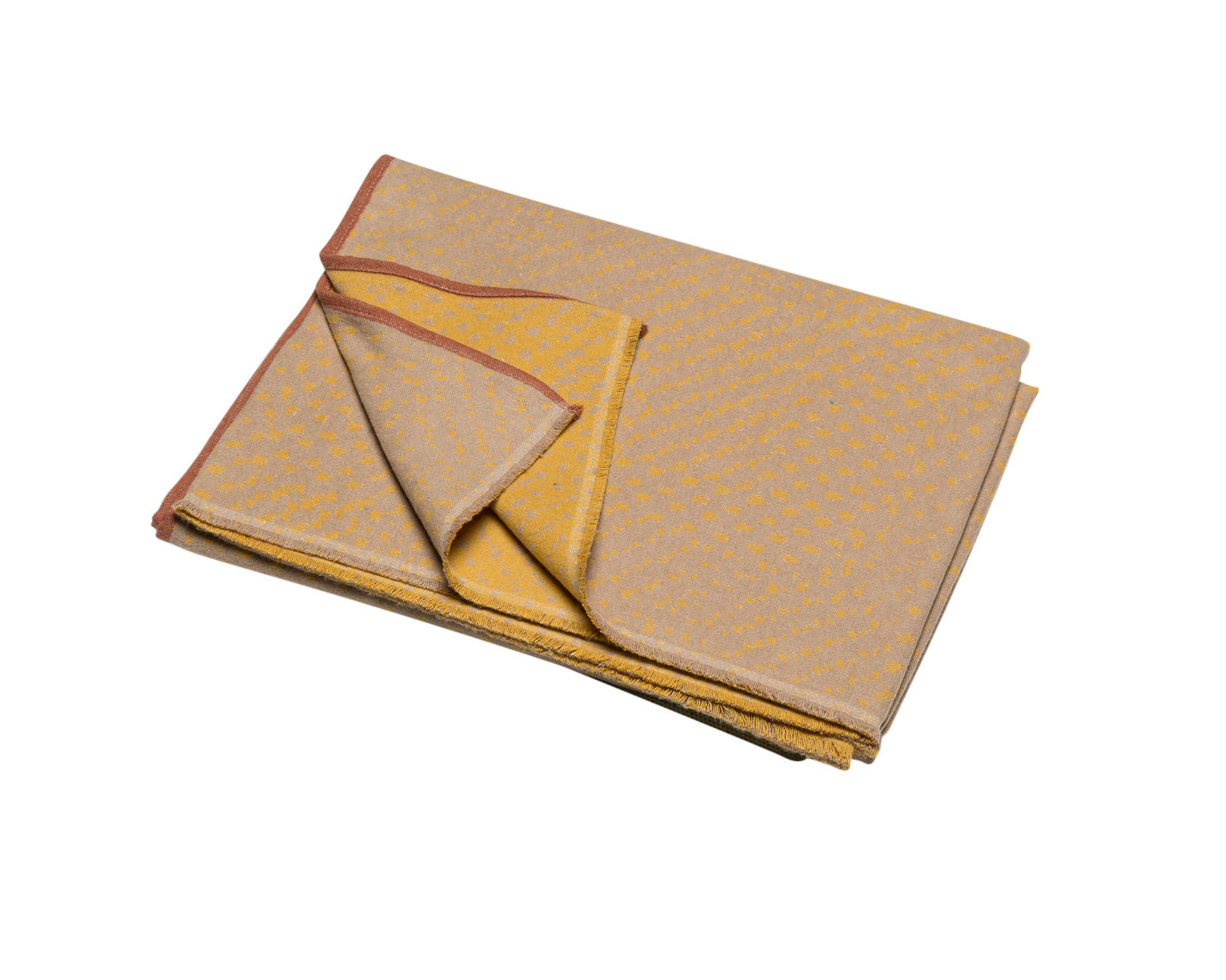 Mustard Grid Pattern Luca Throw