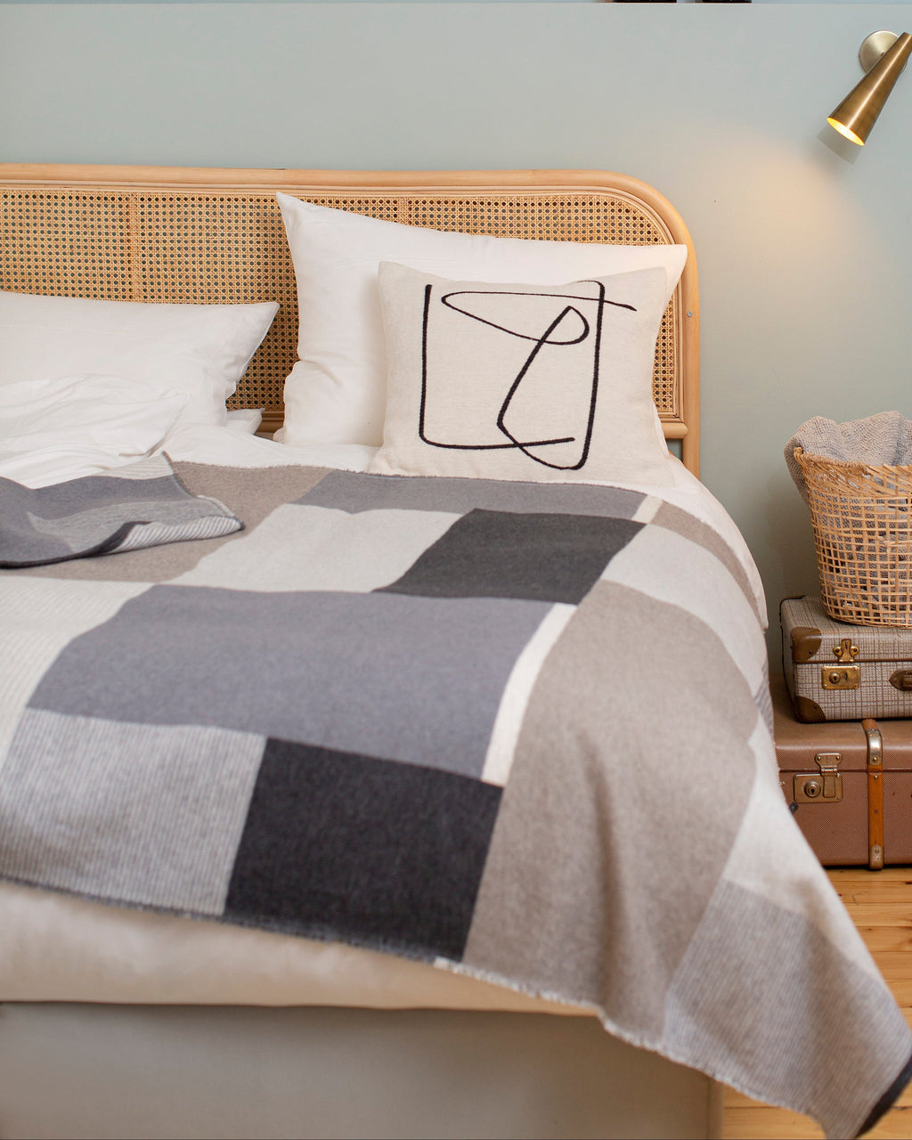 Charcoal Patches Luca Throw