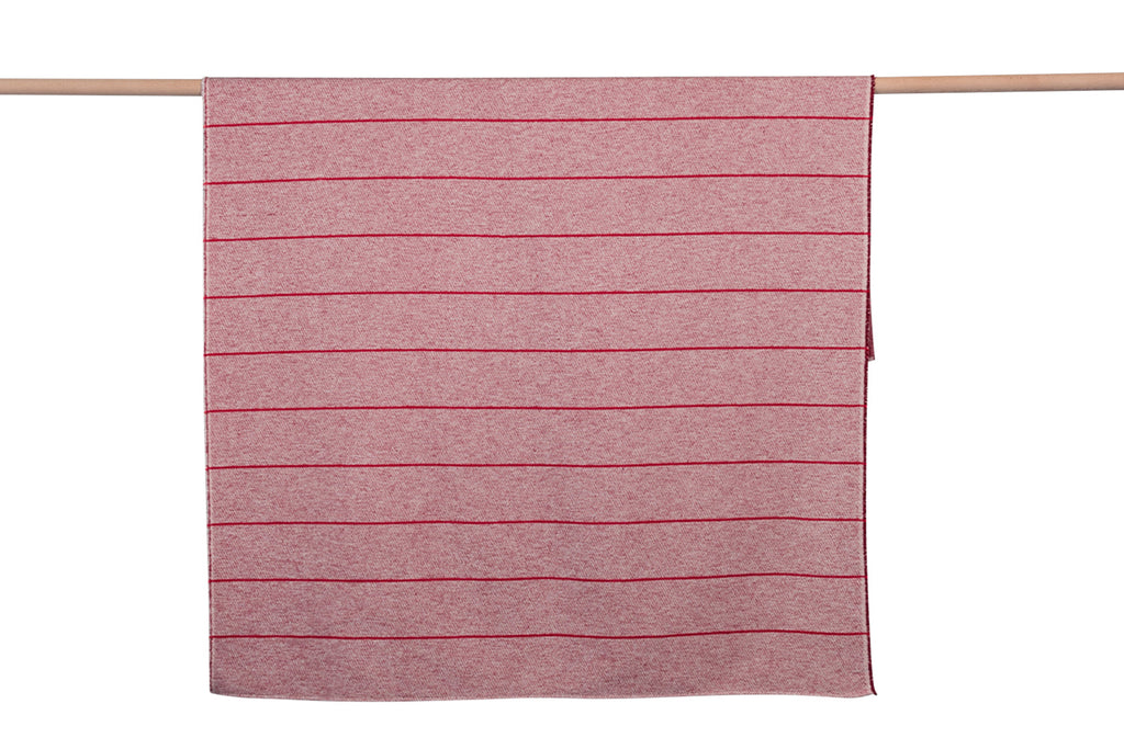 Burgundy Structured Stripes Luca Throw