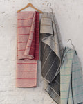 Burgundy Structured Stripes Luca Throw
