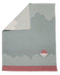 Light Green Elf Embroidered Organic Cotton Bassinet Blanket