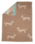 Ecru Dachshund Organic Cotton Bassinet Blanket