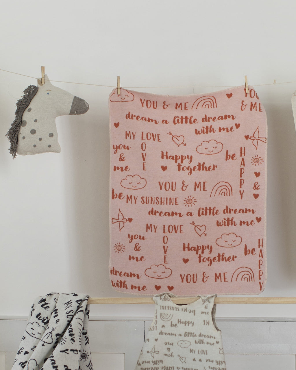 Rose Sketchnotes Juwel Bassinet Blanket