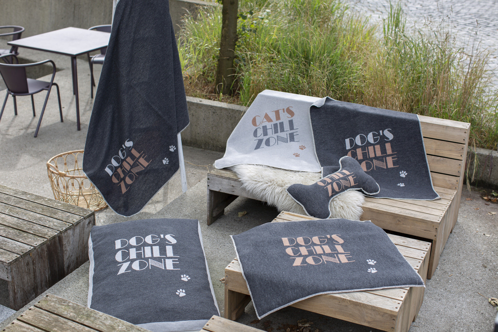 Charcoal Chill Zone Bone Cushion