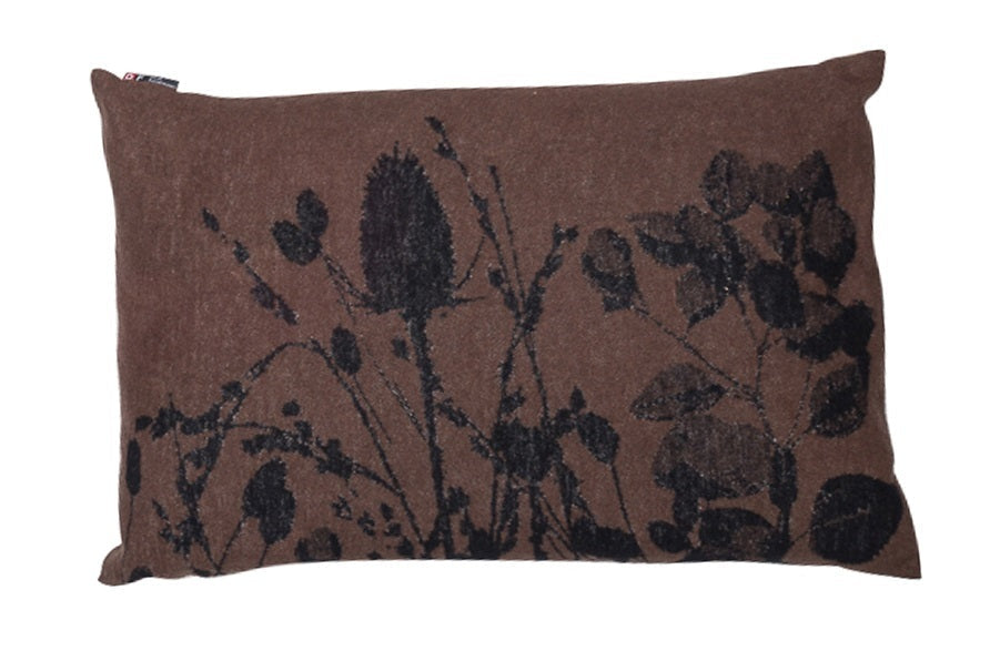 Mocha and Black Blades of Grass Cushion 40 x 60 cm